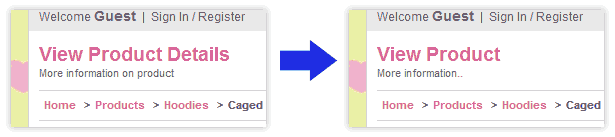 Example change page header