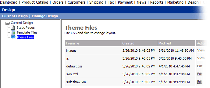 Theme Files Structure View