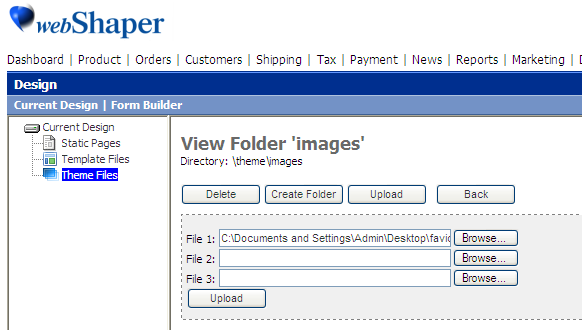 Upload Icon to Themes' Image Folder